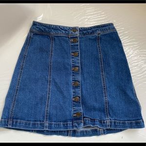 Mudd Button Down Denim Skirt